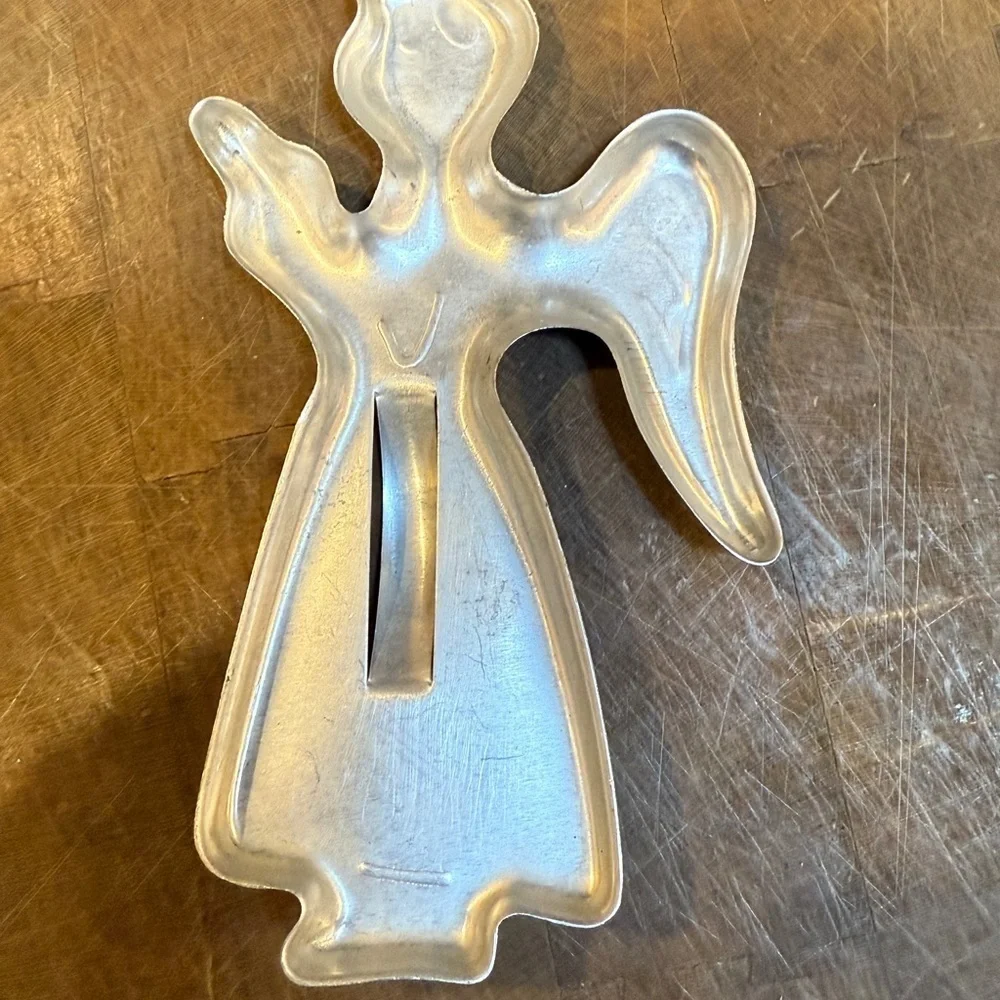 Vintage Silver Angel Cookie Cutter